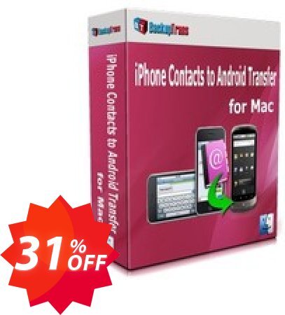 Backuptrans iPhone Contacts to Android Transfer for MAC Coupon code 31% discount 