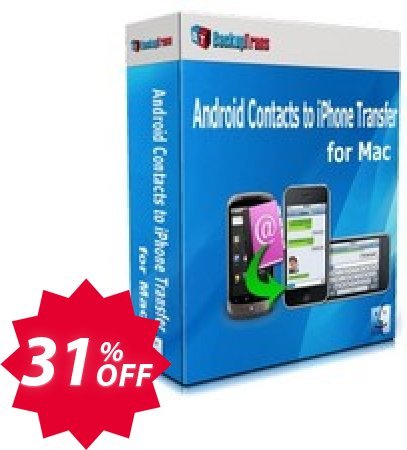 Backuptrans Android Contacts to iPhone Transfer for MAC Coupon code 31% discount 