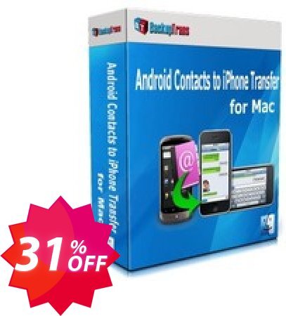 Backuptrans Android Contacts to iPhone Transfer for MAC Coupon code 31% discount 