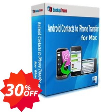 Backuptrans Android Contacts to iPhone Transfer for MAC, Business Edition  Coupon code 30% discount 