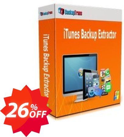 Backuptrans iTunes Backup Extractor Coupon code 26% discount 