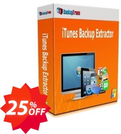 Backuptrans iTunes Backup Extractor, Family Edition  Coupon code 25% discount 
