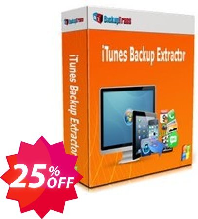 Backuptrans iTunes Backup Extractor, Family Edition  Coupon code 25% discount 