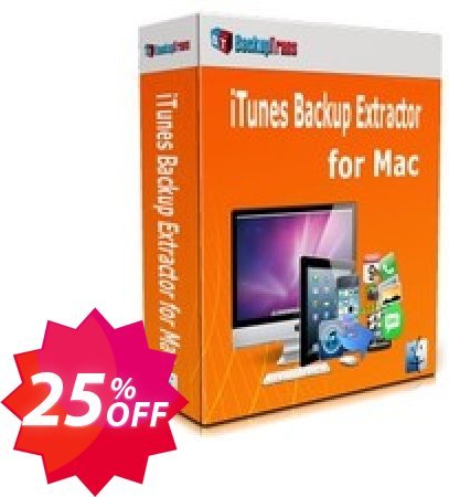 Backuptrans iTunes Backup Extractor for MAC Coupon code 25% discount 