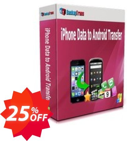 Backuptrans iPhone Data to Android Transfer, Family Edition  Coupon code 25% discount 
