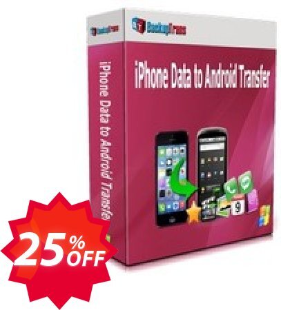 Backuptrans iPhone Data to Android Transfer, Family Edition  Coupon code 25% discount 