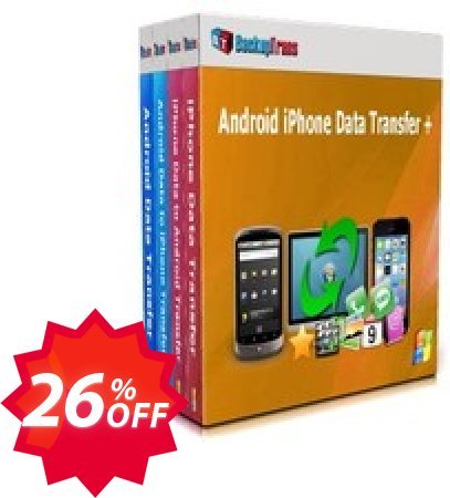 Backuptrans Android iPhone Data Transfer +, Family Edition  Coupon code 26% discount 