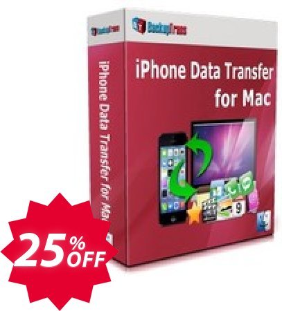 Backuptrans iPhone Data Transfer for MAC, Family Edition  Coupon code 25% discount 