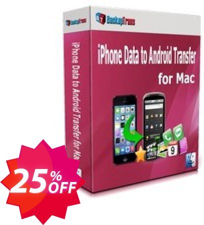 Backuptrans iPhone Data to Android Transfer for MAC Coupon code 25% discount 