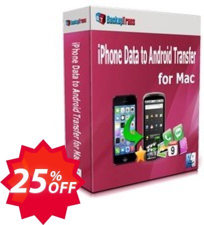 Backuptrans iPhone Data to Android Transfer for MAC, Family Edition  Coupon code 25% discount 