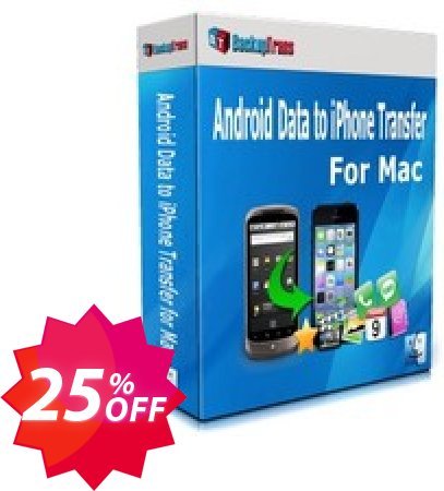 Backuptrans Android Data to iPhone Transfer for MAC, Business Edition  Coupon code 25% discount 