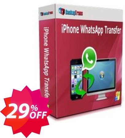 Backuptrans iPhone WhatsApp Transfer Coupon code 29% discount 