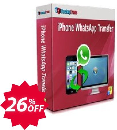Backuptrans iPhone WhatsApp Transfer, Family Edition  Coupon code 26% discount 
