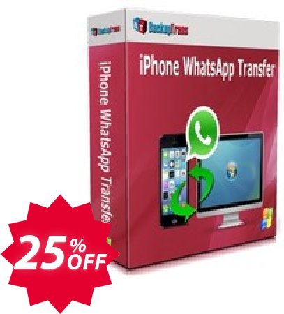 Backuptrans iPhone WhatsApp Transfer, Business Edition  Coupon code 25% discount 