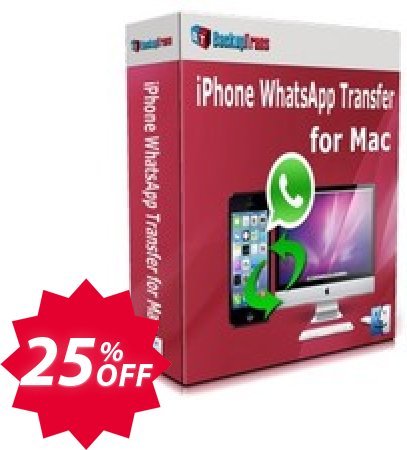Backuptrans iPhone WhatsApp Transfer for MAC, Family Edition  Coupon code 25% discount 