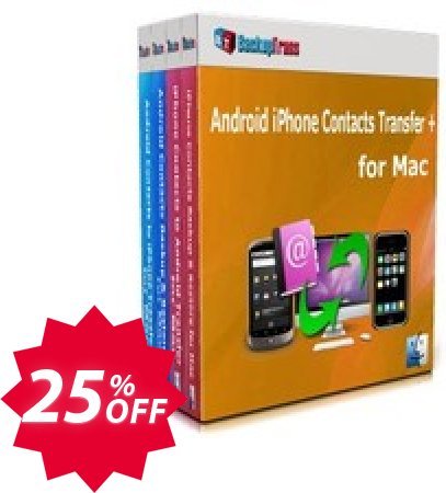 Backuptrans Android iPhone Contacts Transfer + for MAC Coupon code 25% discount 