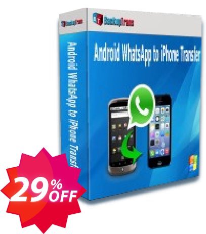 Backuptrans Android WhatsApp to iPhone Transfer Coupon code 29% discount 
