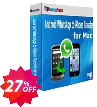 Backuptrans Android WhatsApp to iPhone Transfer for MAC Coupon code 27% discount 