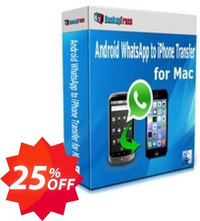 Backuptrans Android WhatsApp to iPhone Transfer for MAC, Business Edition  Coupon code 25% discount 