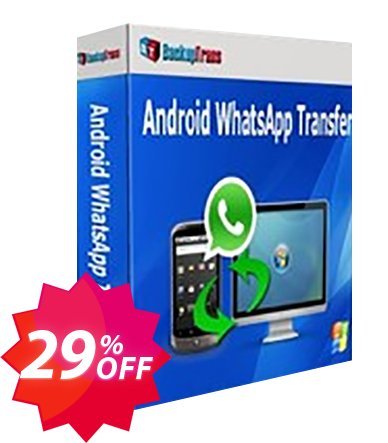 Backuptrans Android WhatsApp Transfer Coupon code 29% discount 