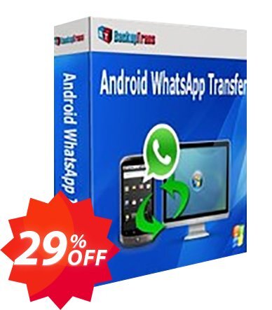 Backuptrans Android WhatsApp Transfer Coupon code 29% discount 