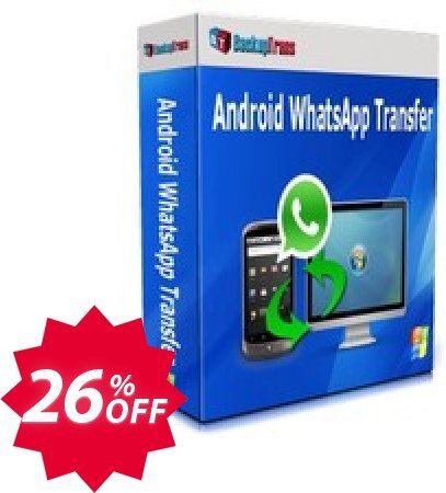 Backuptrans Android WhatsApp Transfer, Family Edition  Coupon code 26% discount 