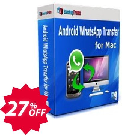 Backuptrans Android WhatsApp Transfer for MAC Coupon code 27% discount 