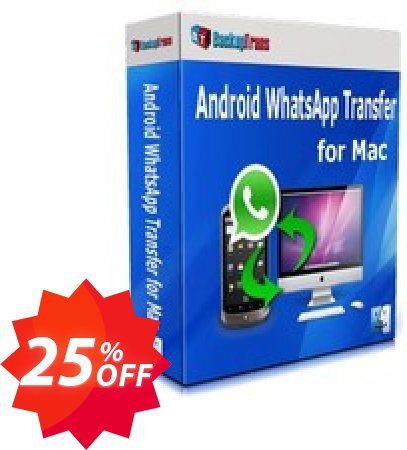 Backuptrans Android WhatsApp Transfer for MAC, Family Edition  Coupon code 25% discount 