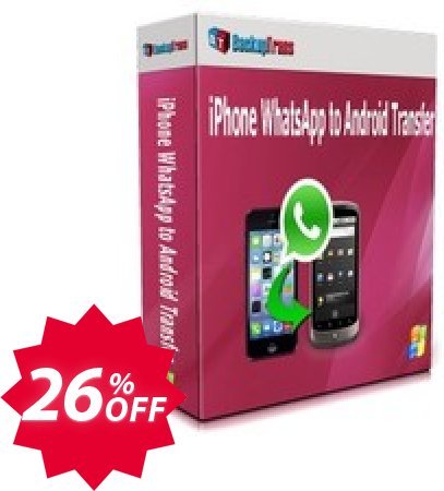 Backuptrans iPhone WhatsApp to Android Transfer, Family Edition  Coupon code 26% discount 