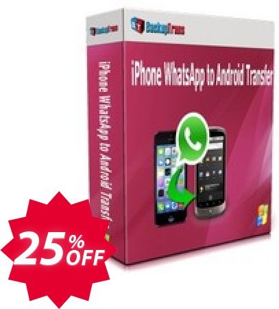 Backuptrans iPhone WhatsApp to Android Transfer, Business Edition  Coupon code 25% discount 