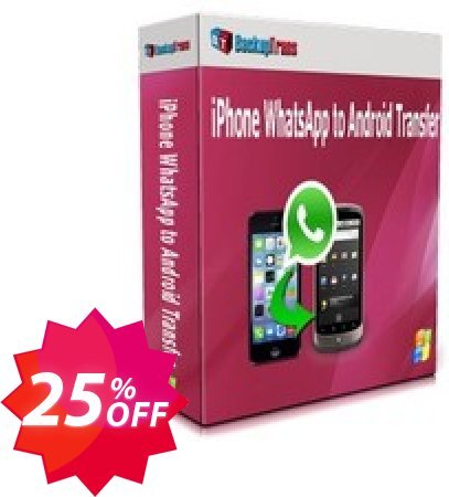 Backuptrans iPhone WhatsApp to Android Transfer, Business Edition  Coupon code 25% discount 