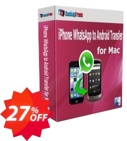 Backuptrans iPhone WhatsApp to Android Transfer for MAC Coupon code 27% discount 