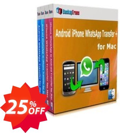 Backuptrans Android iPhone WhatsApp Transfer plus for MAC, Business Edition  Coupon code 25% discount 