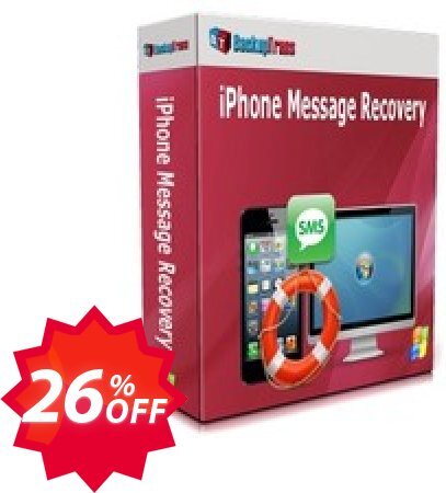 Backuptrans iPhone Message Recovery Coupon code 26% discount 