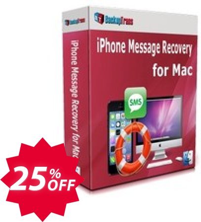 Backuptrans iPhone Message Recovery for MAC, Family Edition  Coupon code 25% discount 