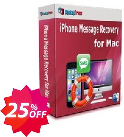 Backuptrans iPhone Message Recovery for MAC, Family Edition  Coupon code 25% discount 