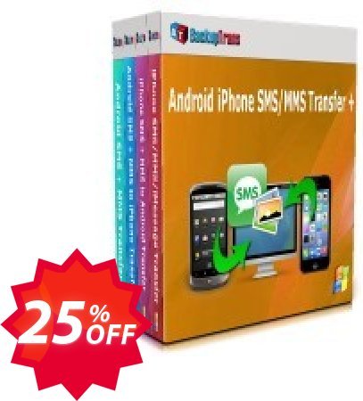 Backuptrans Android iPhone SMS/MMS Transfer plus Coupon code 25% discount 