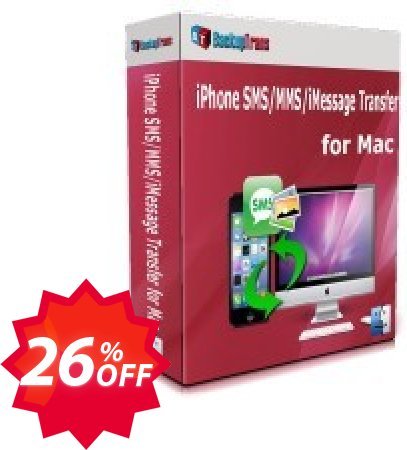Backuptrans iPhone SMS/MMS/iMessage Transfer for MAC Coupon code 26% discount 