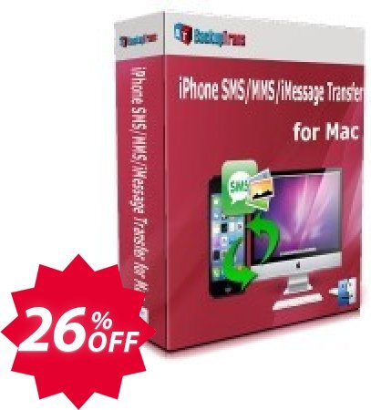 Backuptrans iPhone SMS/MMS/iMessage Transfer for MAC Coupon code 26% discount 