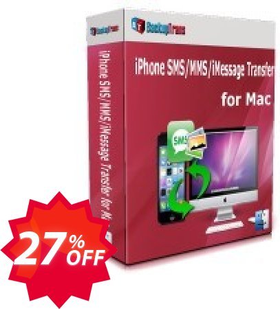 Backuptrans iPhone SMS/MMS/iMessage Transfer for MAC, Family Edition  Coupon code 27% discount 