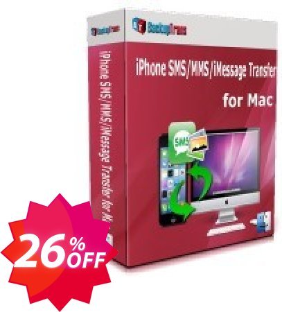Backuptrans iPhone SMS/MMS/iMessage Transfer for MAC, Business Edition  Coupon code 26% discount 