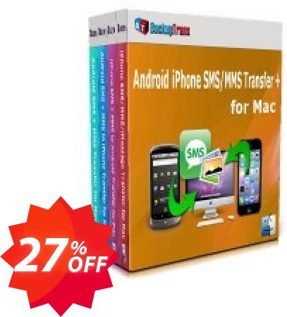 Backuptrans Android iPhone SMS/MMS Transfer plus for MAC Coupon code 27% discount 