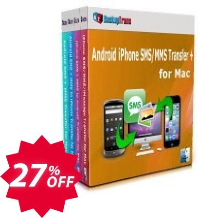 Backuptrans Android iPhone SMS/MMS Transfer plus for MAC Coupon code 27% discount 