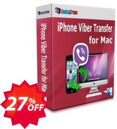 Backuptrans iPhone Viber Transfer for MAC Coupon code 27% discount 