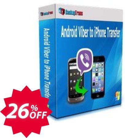 Backuptrans Android Viber to iPhone Transfer, Family Edition  Coupon code 26% discount 