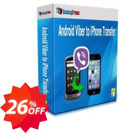 Backuptrans Android Viber to iPhone Transfer, Family Edition  Coupon code 26% discount 