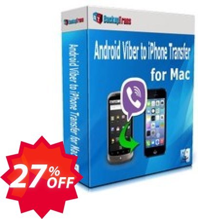 Backuptrans Android Viber to iPhone Transfer for MAC Coupon code 27% discount 