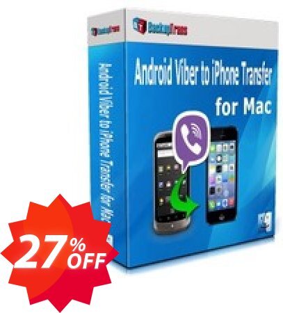 Backuptrans Android Viber to iPhone Transfer for MAC Coupon code 27% discount 