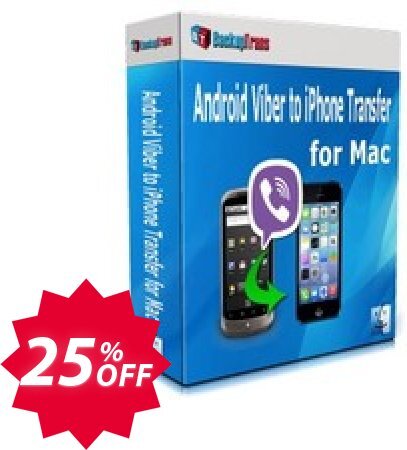 Backuptrans Android Viber to iPhone Transfer for MAC, Business Edition  Coupon code 25% discount 