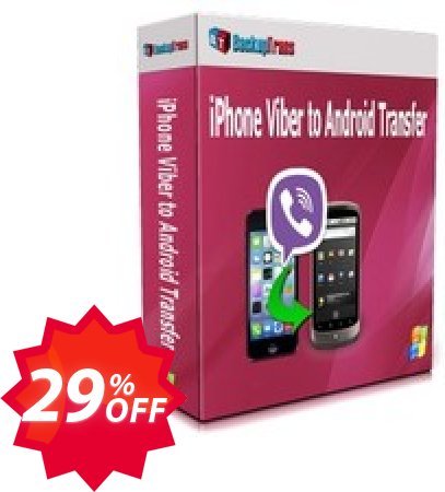 Backuptrans iPhone Viber to Android Transfer Coupon code 29% discount 